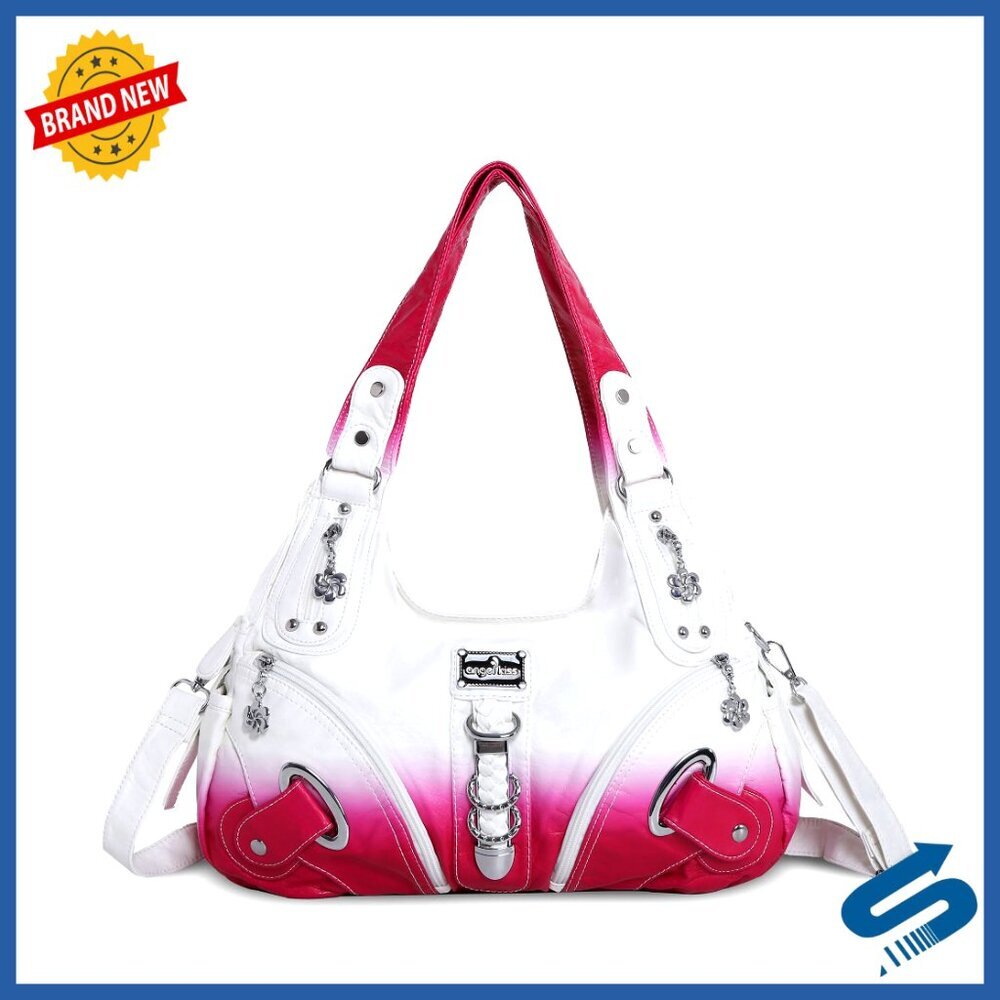 Large Convertible Hobo Satchel Shoulder Bag with Multiple Pockets